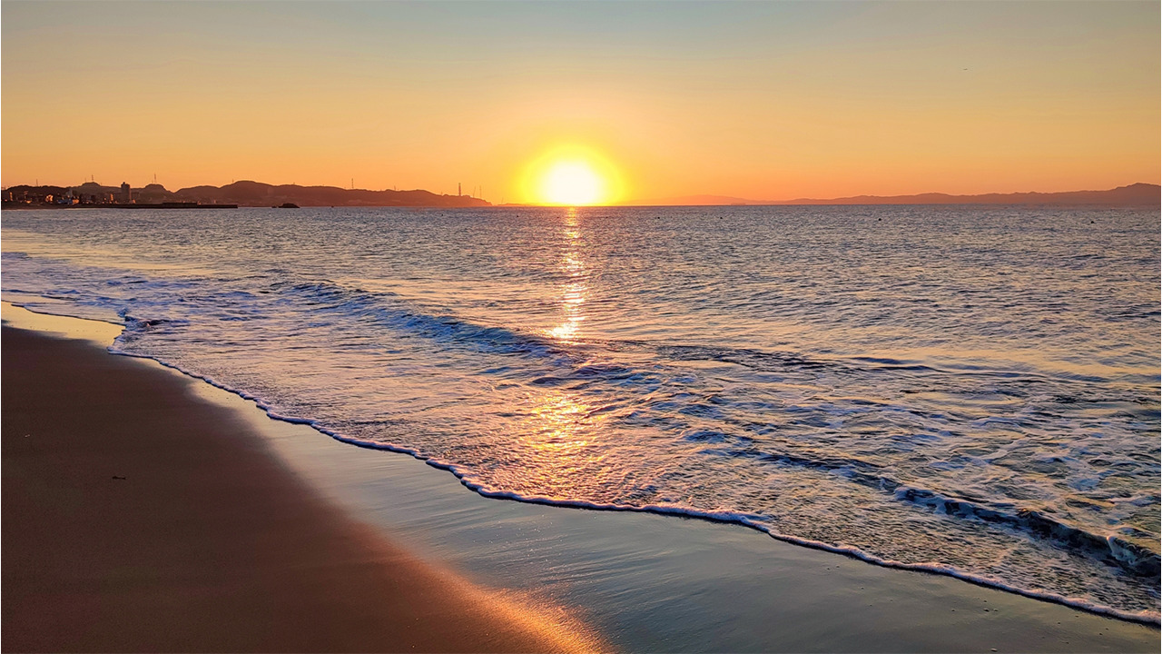 海辺の夕日　画像